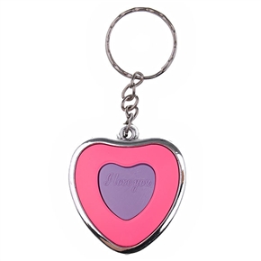 BuySKU61529 Cute Heart Shape LED Keychain Light Portable Key Ring Lamp (Pink)