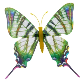 BuySKU62388 Cute Magnetism Butterfly Decoration Lively Fluorescent Butterfly - 10 pcs/set