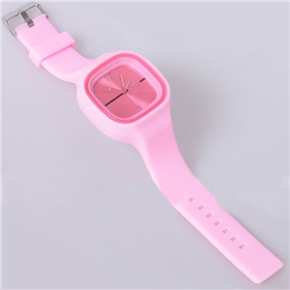 BuySKU58339 Cute Soft Plastic Wrist Watch Square Shape Sports Watch (Pink)