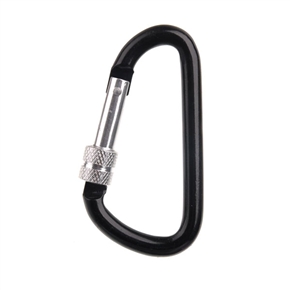 BuySKU59124 D-lock Carabiner Buckle for Outdoor Camping Climbing Hiking (Black)