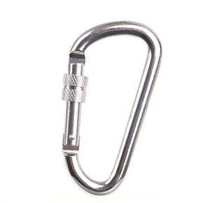 BuySKU59122 D-lock Carabiner Buckle for Outdoor Camping Climbing Hiking (Silver)