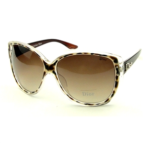BuySKU62026 D2310 Super Big Design UV400 Protection Sunglasses with Acetate Frame (Beige Leopard)