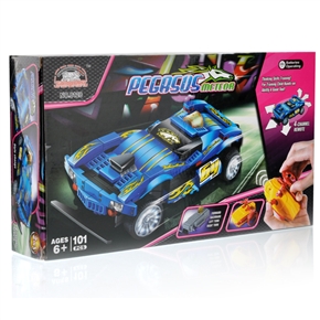 BuySKU60247 DIY 4-Channel Remote Control Racing Car /Gallop Car Building Blocks Children Intelligence Toy - Pegasus Meteor