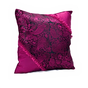 BuySKU59522 Decent Car Hold Pillow Back Cushion Throw Pillow with Embroidery Pattern (Purple)