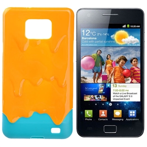 BuySKU66701 Detachable 3D Melting Ice-cream Style Hard Back Case with Screen Protector for Samsung Galaxy SII /I9100 (Orange & Blue)
