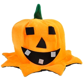BuySKU61789 Double-layer Flannelette Happy Face Pumpkin Hat for Balls /Parties /Halloween /Performances