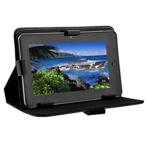 Durable PU Protective Case Cover Skin with Magnetic Closure for 7-inch Tablet PC (Black) 