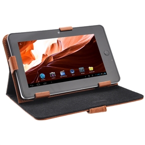 BuySKU64814 Durable PU Protective Case Cover Skin with Magnetic Closure for 7-inch Tablet PC (Khaki)