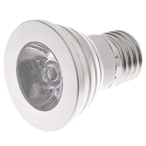 BuySKU61461 E27 3W RGB Multicolored Bulb Light Lamp with IR Remote Controller
