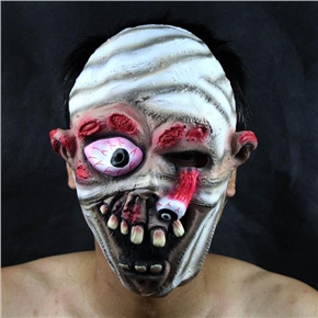 BuySKU61833 Eco-friendly Latex Rotten Eyes Mummy Mask Super Spooky Mask for Balls Parties All Saints' Day