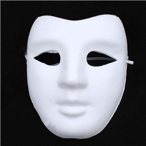 BuySKU61814 Eco-friendly Paper Pulp Human Face Mask for Balls /Performances /Halloween - 10pcs/pack (White)
