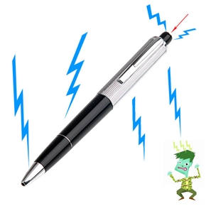 BuySKU66108 Electric Shock Ball Pen Practical Joke Cheat Pen Cool Gift (Black and Silver)