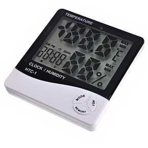 BuySKU66061 Electronic Hygrothermograph Multifunctional Temperature Humidity Recorder (White)