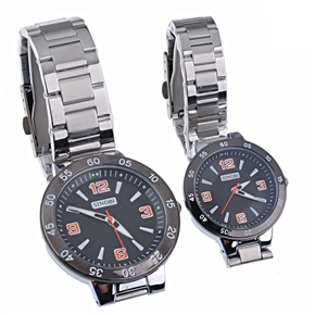 BuySKU58540 Elegant Design Couple Watch