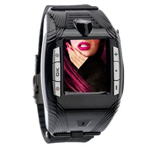 BuySKU56080 F3 One SIM Tri-Band 1.3 Inch Resistive Touchscreen Watch Cell Phone with 1.3MP Camera Bluetooth  MP3 MP4 (Black)