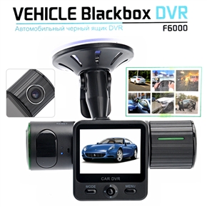 BuySKU57370 F6000 2.0" LCD 1080P 5MP CMOS 132 Wide Lens Car DVR Vehicle Blackbox DVR with HDMI/TV Out & TF Card Slot (Black)