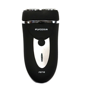 BuySKU65437 FLYCO FS719 Double Floating Heads Rechargeable Type Men's Electric Shaver Razor with Pop-up Trimmer (Matte Black)