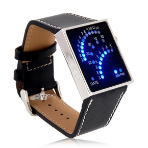 BuySKU57342 Fantastic Wrist Watch with Blue LED Displaying (Black)