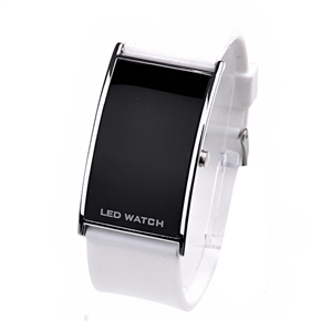 BuySKU58328 Fashionable Red LED Watch Sports Wrist Watch (White)