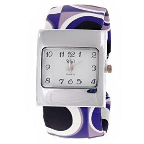 BuySKU57747 Feminine Bracelet Style Wrist Watch Metal Watch with Dots Decoration (Purple)