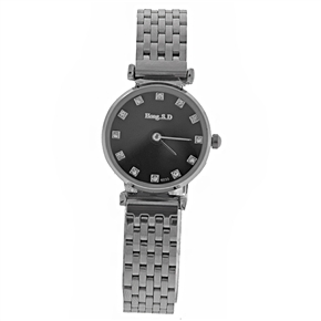 BuySKU57728 Feminine Quartz Wrist Watch with Round Dial & Metal Watch Band