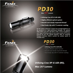 BuySKU63464 Fenix CREE XP-G LED (R5) PD30 R4 257Lumes LED Flashlight (Black)