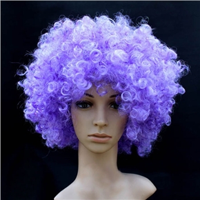 BuySKU61855 Fluffy Hair Cosplay Wig Hairpiece - Explosion Head (Light Purple)