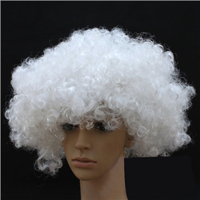 BuySKU61986 Fluffy Hair Cosplay Wig Hairpiece - Explosion Head (White)