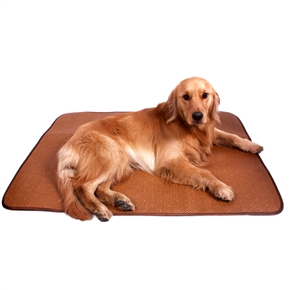 BuySKU67056 Foldable Cooling Summer Pet Dog Cat Rattan Sleeping Mat Pad Cushion - Small Size (50cm*40cm)