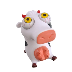 BuySKU60360 Funny Rubber Toy - Cow with Convex Eyes