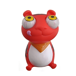 BuySKU60362 Funny Rubber Toy - Tiger with Convex Eyes (Red)