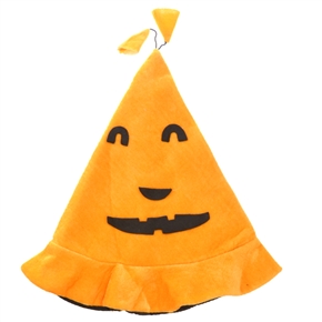 BuySKU67979 Funny Smile Face Triangle Pumpkin Cap for Halloween (Orange)