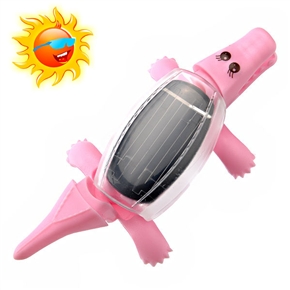 BuySKU58760 Funny Solar-powered Mini Crocodile Crawling Solar Toy (Pink)