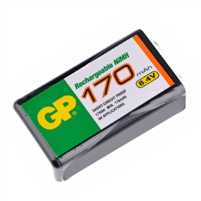 BuySKU62202 GP 170mAh 9V Rechargeable Battery Reliable Ni-MH Battery