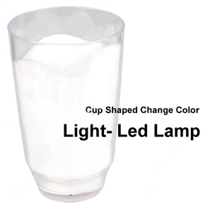 BuySKU61568 Glass Cup Shaped Color Changing Lamp LED Desktop Light with On/Off Switch (Milky White)