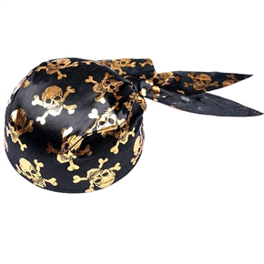 BuySKU61694 Golden Skeleton Heads Pirate Hat for Parties /Costume Balls /Halloween /Performances