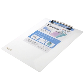 BuySKU67460 H107B Thin Transparent Hard Plastic A4 Paper Clip Board Clipboard (Random Color)
