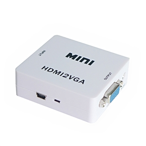 BuySKU67266 HDV-M630 Mini HDMI to VGA /Audio Converter Adapter (White)