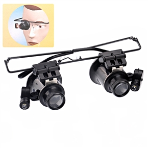 BuySKU67286 HMM-80728 20X Glasses Type Watch Repair Magnifier with LED Lights (Black)