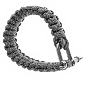 BuySKU58862 Handmade Survival Bracelet Stainless Steel Buckle (Gray and Silver)