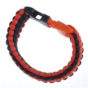 BuySKU58865 Handmade Survival Bracelet Stainless Steel Buckle (Red and Black)