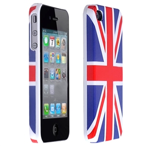 BuySKU66030 Hard Case Back Cover for iPhone 4 with English National Flag Pattern