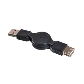 BuySKU12237 High Quality Retractable Male to Female USB2.0 Cable (Black)