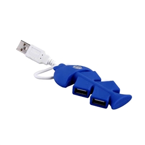 BuySKU54964 High Speed USB 2.0 4-Port Hub with Fish Shape & LED Eyes (Blue)