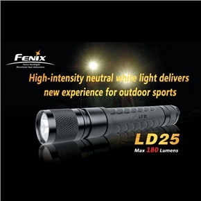 BuySKU63468 High-intensity FENIX LD25 CREE XP-G Neutral White LED (R4) LED Flashlight (Black)