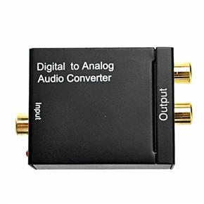BuySKU63091 High-quality Digital Coaxial/Toslink to Analog L/R Audio Converter Box (Black)