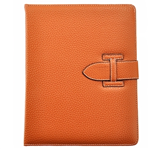 BuySKU63217 High-quality Lichee Pattern Leather Sheath Case for The new iPad (Orange)