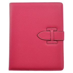 BuySKU63219 High-quality Lichee Pattern Leather Sheath Case for The new iPad (Pink)