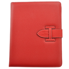 BuySKU63220 High-quality Lichee Pattern Leather Sheath Case for The new iPad (Red)
