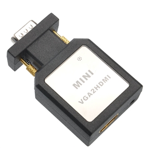 BuySKU63093 High-quality Mini VGA to HDMI Converter Adapter (Black)